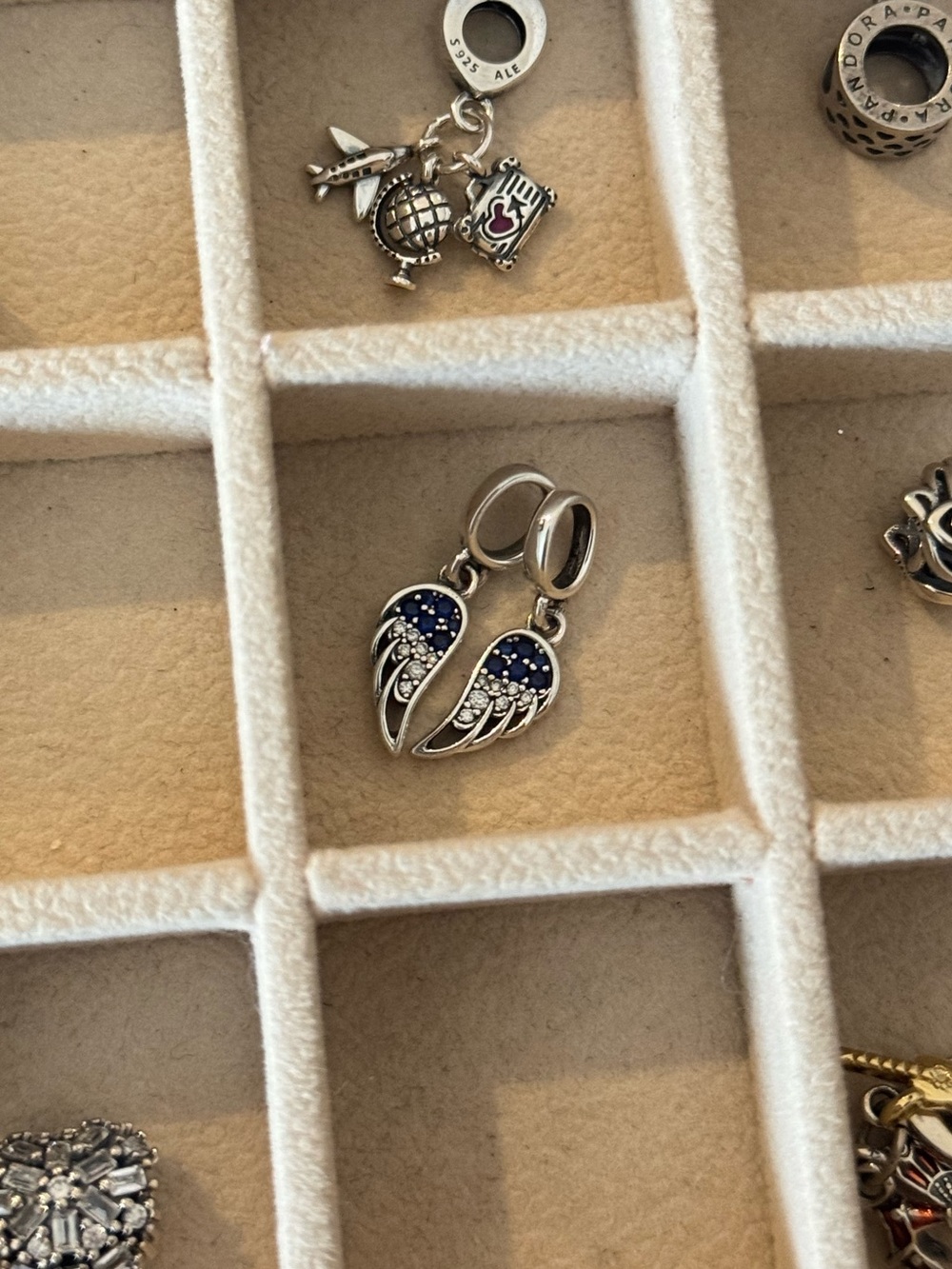 Pandora angel wings charm